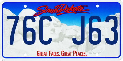 SD license plate 76CJ63