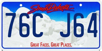 SD license plate 76CJ64