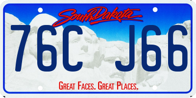SD license plate 76CJ66