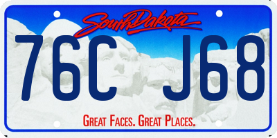 SD license plate 76CJ68