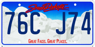 SD license plate 76CJ74