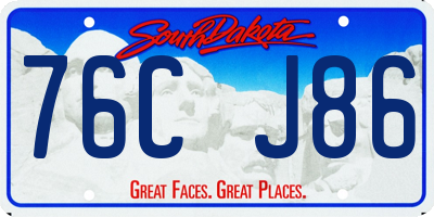 SD license plate 76CJ86