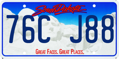 SD license plate 76CJ88