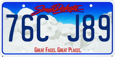 SD license plate 76CJ89