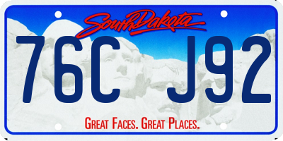SD license plate 76CJ92