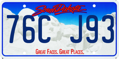 SD license plate 76CJ93