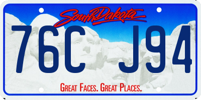 SD license plate 76CJ94