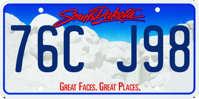 SD license plate 76CJ98