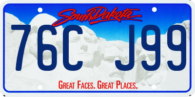 SD license plate 76CJ99