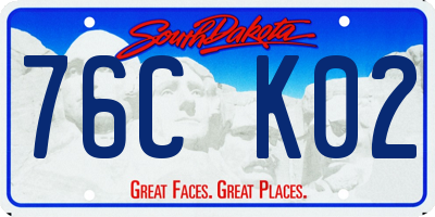 SD license plate 76CK02