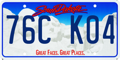 SD license plate 76CK04