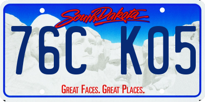 SD license plate 76CK05