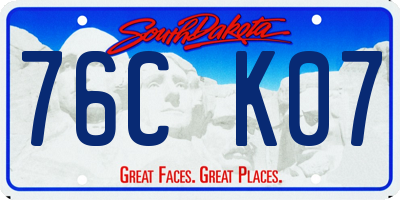 SD license plate 76CK07