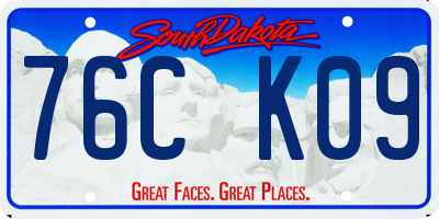 SD license plate 76CK09