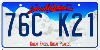 SD license plate 76CK21