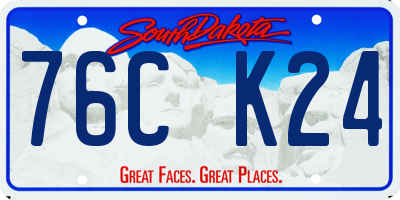 SD license plate 76CK24