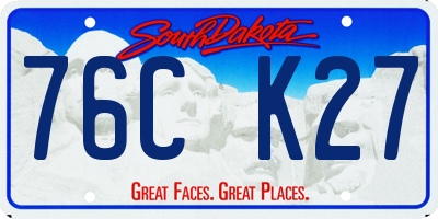SD license plate 76CK27