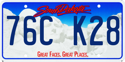SD license plate 76CK28