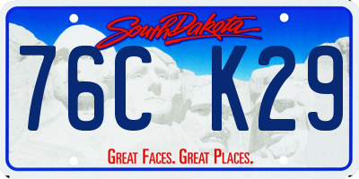 SD license plate 76CK29