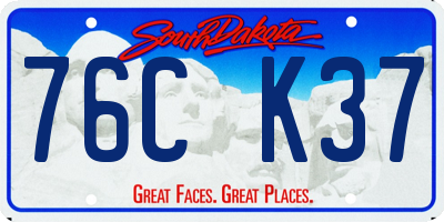 SD license plate 76CK37
