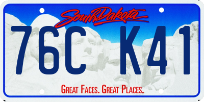 SD license plate 76CK41