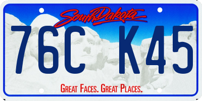 SD license plate 76CK45