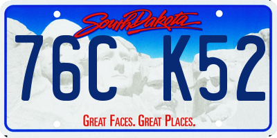 SD license plate 76CK52