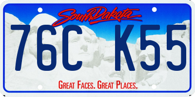 SD license plate 76CK55