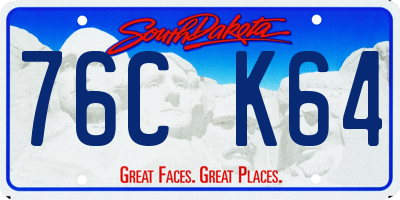 SD license plate 76CK64