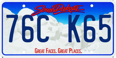 SD license plate 76CK65