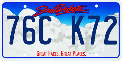 SD license plate 76CK72