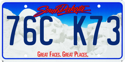 SD license plate 76CK73