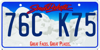 SD license plate 76CK75