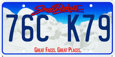 SD license plate 76CK79