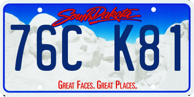 SD license plate 76CK81