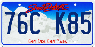 SD license plate 76CK85