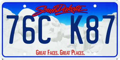 SD license plate 76CK87