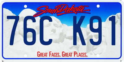SD license plate 76CK91