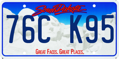 SD license plate 76CK95
