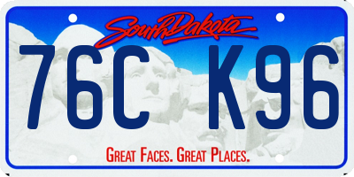 SD license plate 76CK96