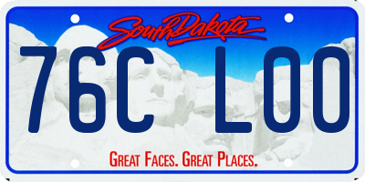 SD license plate 76CL00