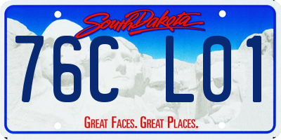SD license plate 76CL01