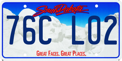 SD license plate 76CL02