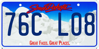SD license plate 76CL08