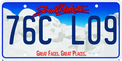SD license plate 76CL09
