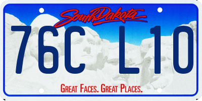 SD license plate 76CL10