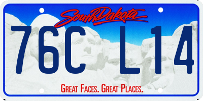 SD license plate 76CL14