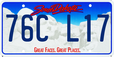 SD license plate 76CL17