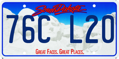 SD license plate 76CL20