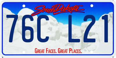 SD license plate 76CL21